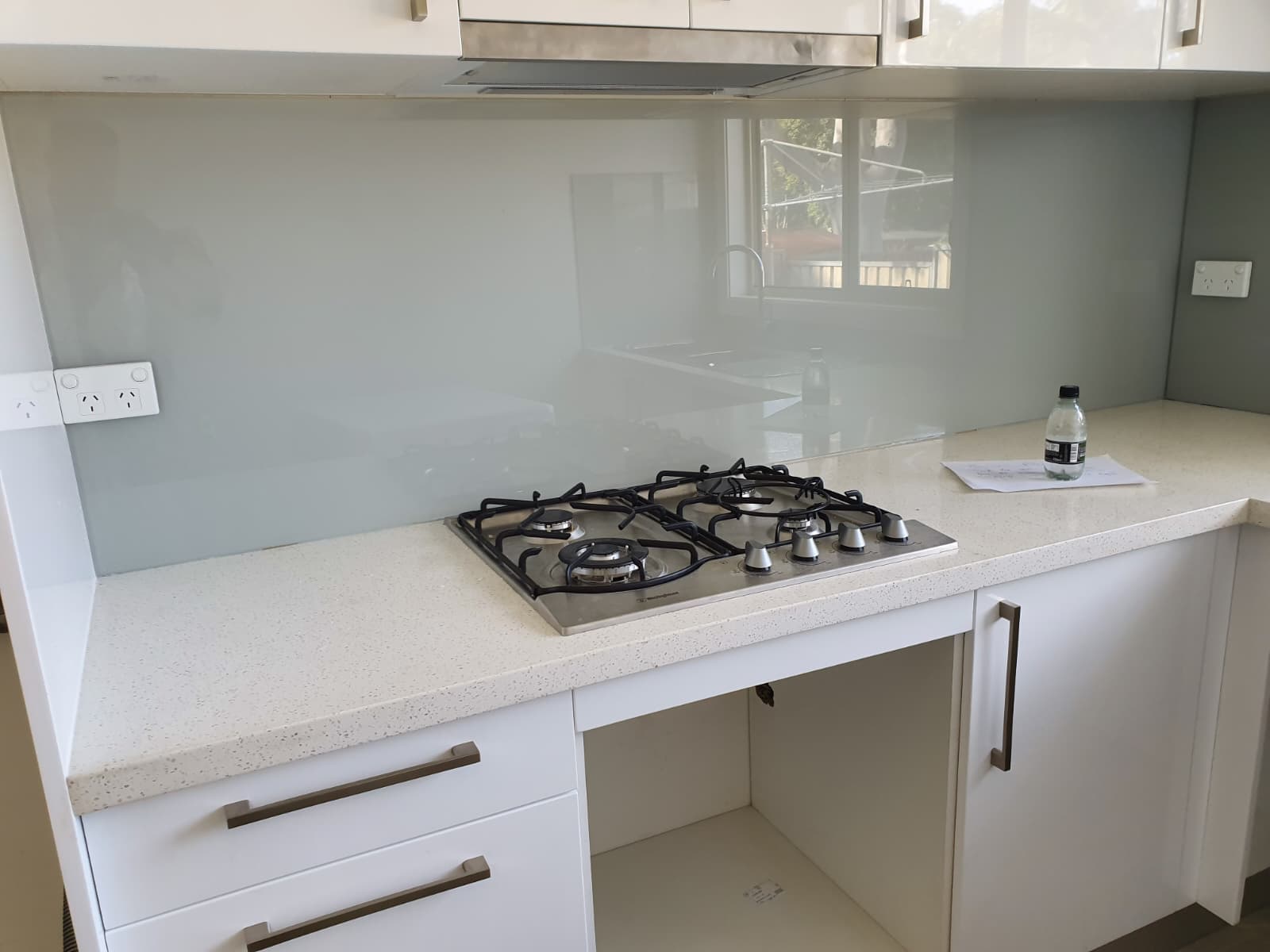 Custom glass splashback