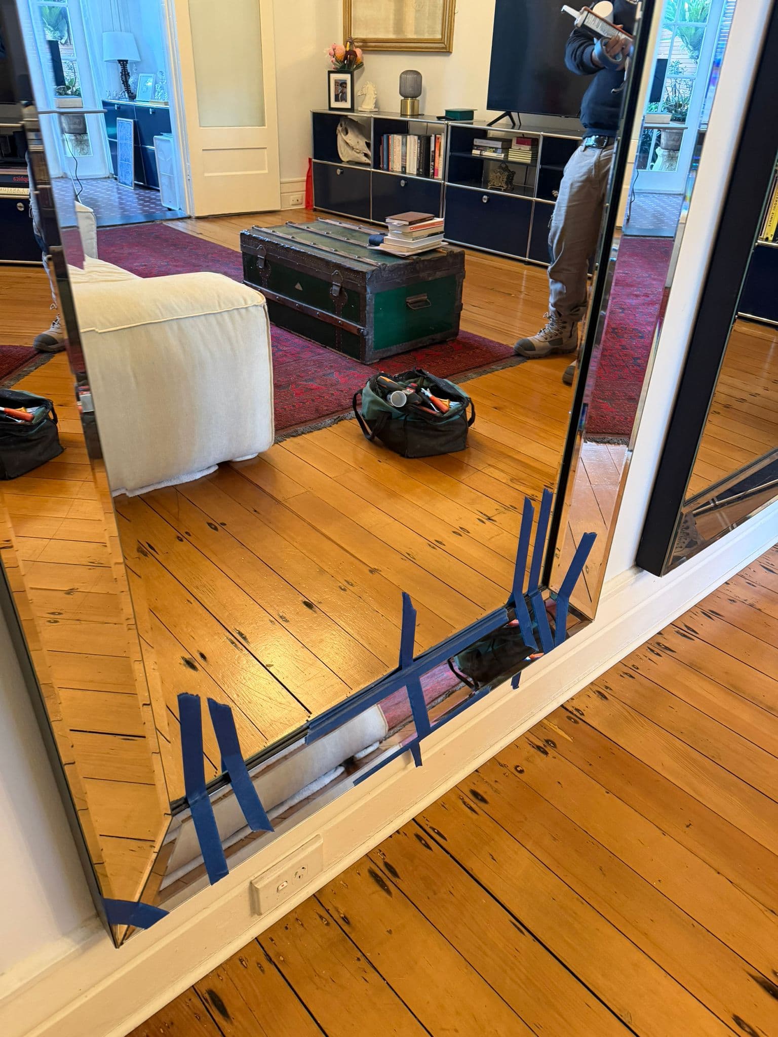Damaged Mirror Glass Repair